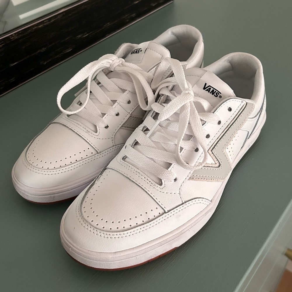 Vans Women's White Leather Sneakers